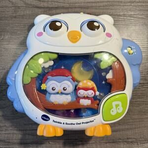 Vtech Twinkle & Soothe Owl Projector Baby Crib Music Light W Ceiling Projection